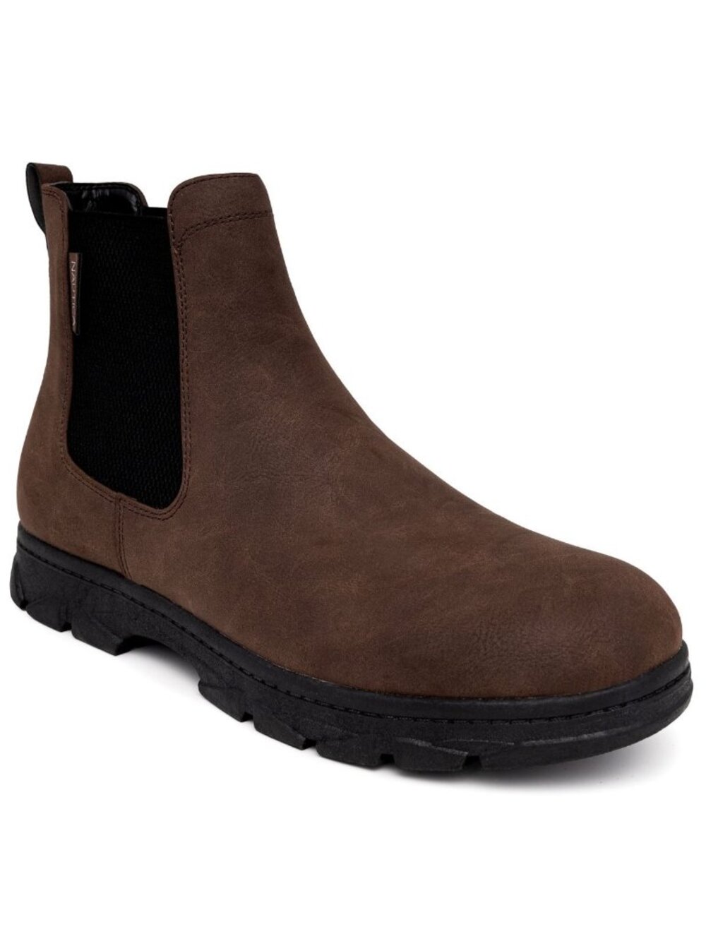 Nautica Mens Wuzer Versatile Fit Pull-on Chelsea Boots Brown Size 7M NWB